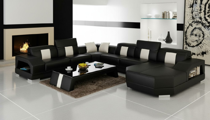 Living room landscape couch upholstery corner set designer leather sofa