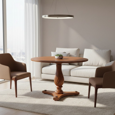 Classic round table solid rustic tables dining tables model ZB-4