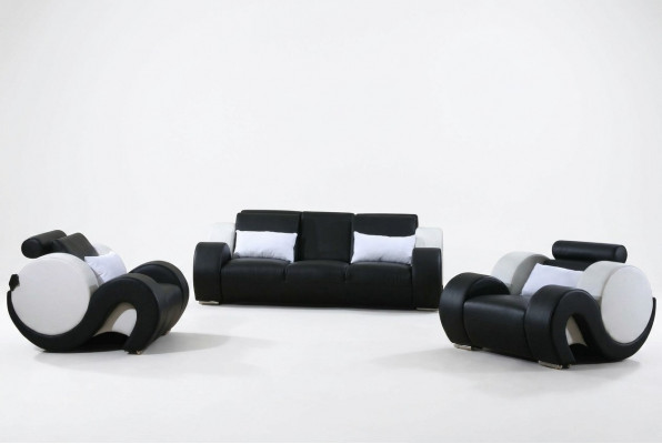 Sofa set couch upholstered sofa set 3+1+1 leather couches sofas complete new 1094