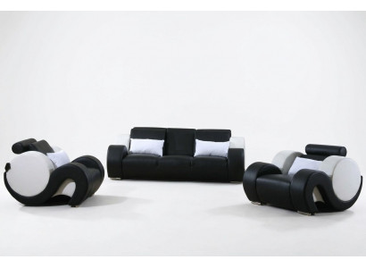 Sofa set couch upholstered sofa set 3+1+1 leather couches sofas complete new 1094