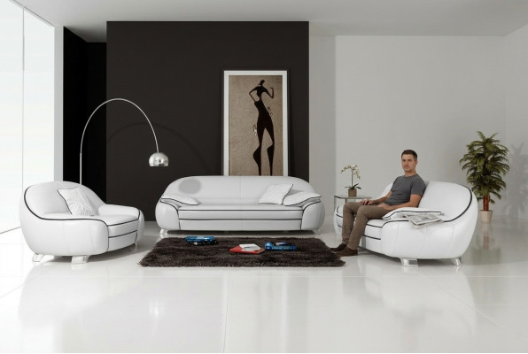 Sofa Set Couch Upholstery Sofa Set 3+2+1 Leather Couches Sofas Complete 2705