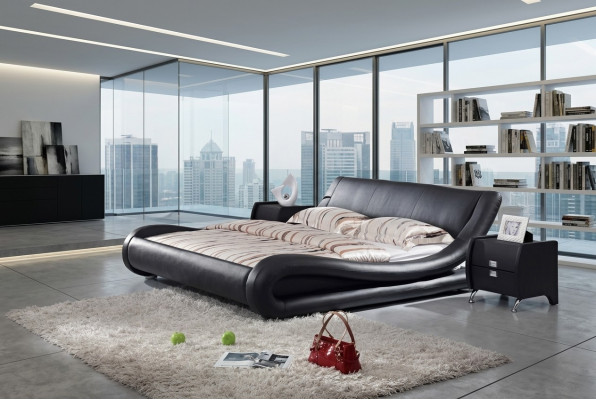 XXL Double Bed Leather Bed Bed Beds Leather Leather Upholstery Marriage Designer New
