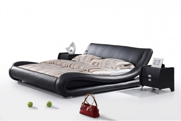 XXL Double Bed Leather Bed Bed Beds Leather Leather Upholstery Marriage Designer New