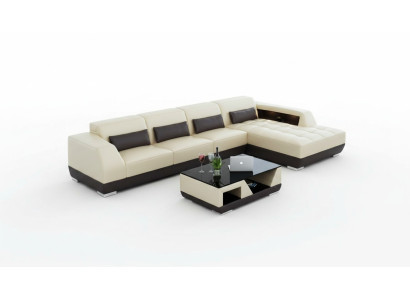 Leather Sofa Couch Living Area Corner Sofa Corner Suite Design Modern Sofa G8024C