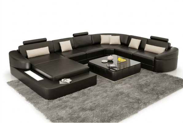 Living landscape couch upholstery corner suite designer leather sofa big sofa Kelcher