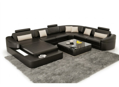Living landscape couch upholstery corner suite designer leather sofa big sofa Kelcher