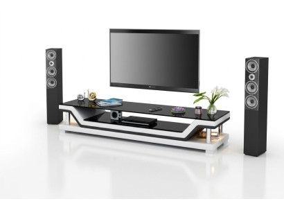 RTV TV Sideboard Leather Glass Table Television Cabinet Table Designer 3009