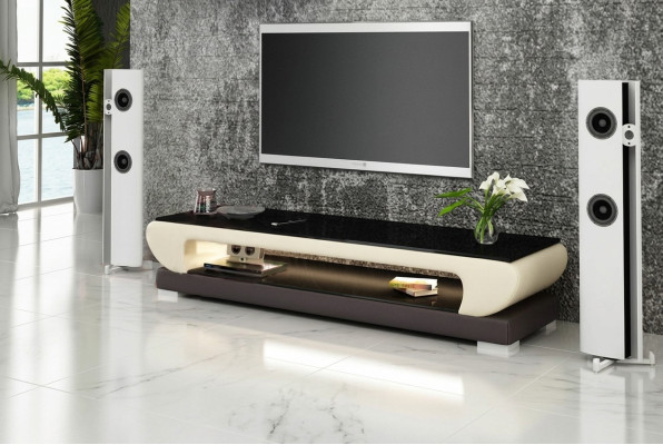 RTV TV sideboard leather glass table television cabinet table designer 403