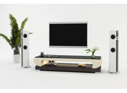 RTV TV sideboard leather glass table television cabinet table designer 403