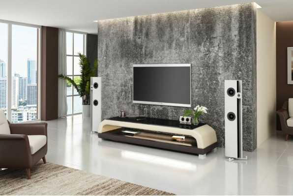 RTV TV Sideboard Leather Glass Table Television Cabinet Table Designer 6108