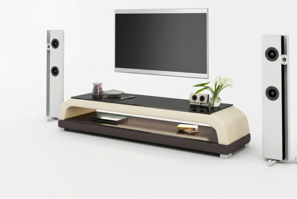 RTV TV Sideboard Leather Glass Table Television Cabinet Table Designer 6108