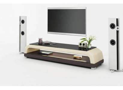 RTV TV Sideboard Leather Glass Table Television Cabinet Table Designer 6108