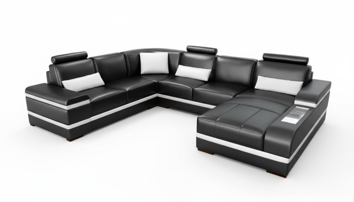 Corner sofa leather sofa big XXL U shape living landscape sofa couch set new H2218