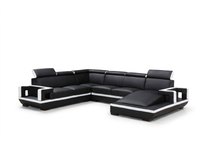 Living landscape couch upholstery corner set designer leather sofa big sofa new 5102