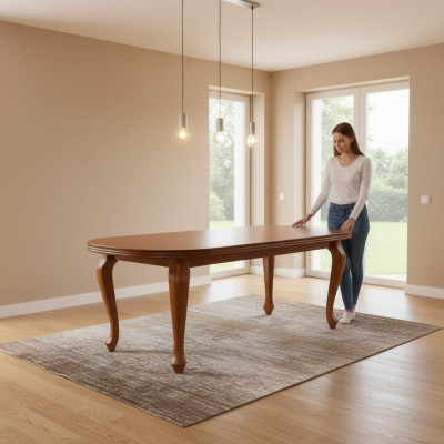 Table Dining Table Wooden Table XXL Conference Table 100x250cm Extendable 250x350cm