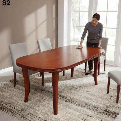 Table dining table wood table XXL conference table 100X250cm extendable 250X350cm