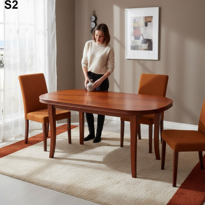 Table Dining Table Wooden Table XXL Conference Table 100x200cm Extendable 200x300cm