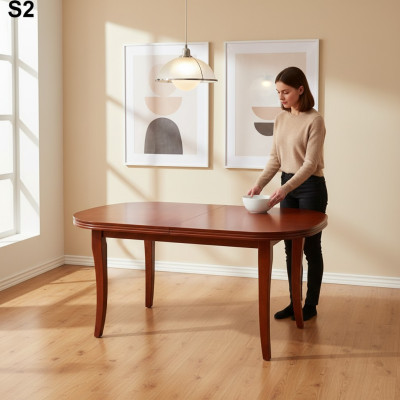 Table Dining Table Wooden Table XXL Conference Table 90x160cm Extendable 160x240cm