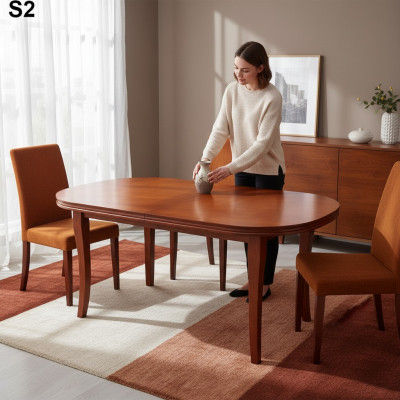 Table Dining Table Wooden Table XXL Conference Table S2 80x140cm Extendable 80x180cm