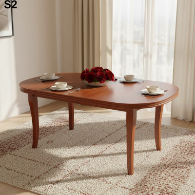 Table Dining Table Wooden Table XXL Conference Table S2 80x140cm Extendable 80x180cm