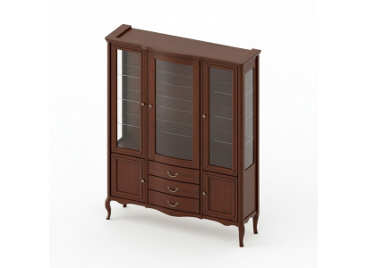 Large Cabinet Solid Hardwood Rustic Classic Display Cabinet PR-W3