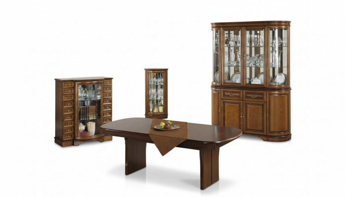 Complete living room display cabinet sideboard table display cabinet dining room set 4-piece