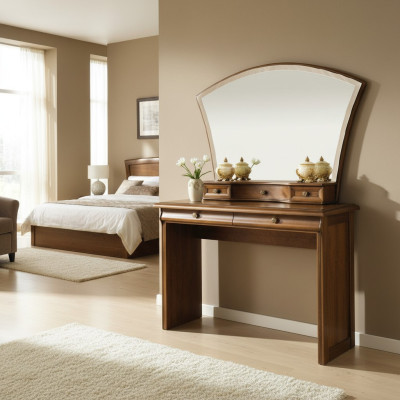 Classic Console Dressing Mirror Dressing Table Vanity Commode Country House Model N-LT
