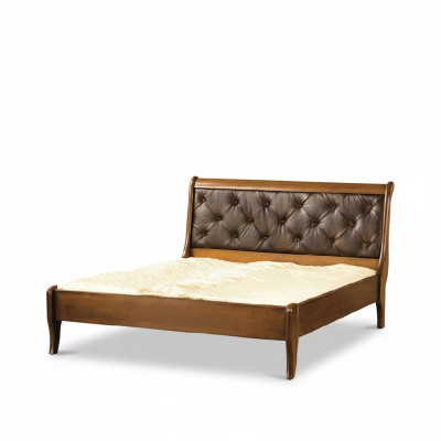 Classic bed, beds, double bed, wooden bed, country house model N-bed T