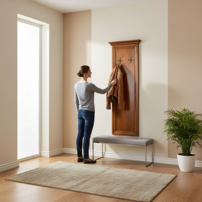 Classic wardrobe coat racks coat hook rack wood - Model N-WP