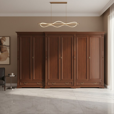 Classic cabinets wardrobe wall unit closet solid colonial style O6D