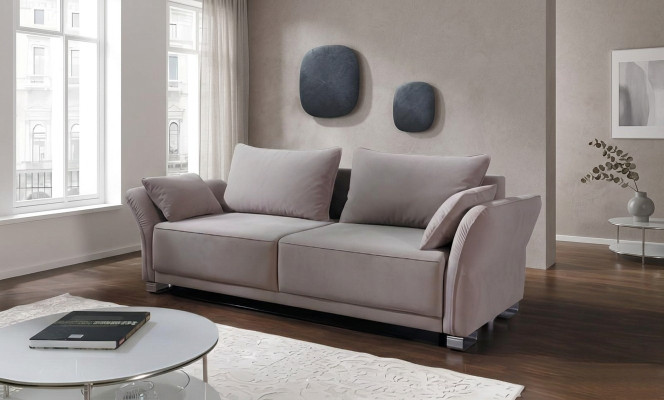 3-seater sofa couch textile upholstery fabric set sleep sofa bed function new