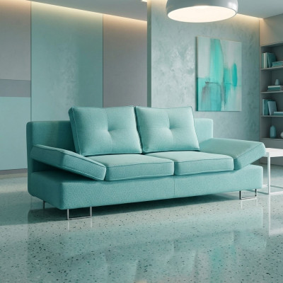 3-seat sofa couch textile upholstery fabric set with bed function sleeper sofa new