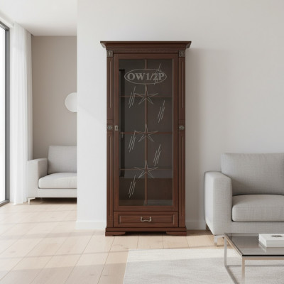 Classic showcase display cabinet glass cabinet colonial cupboard OW1A