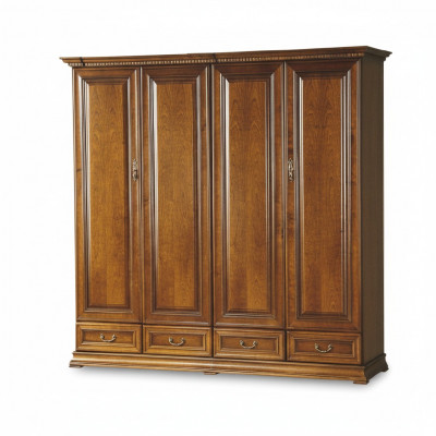 Classical wood cabinets wardrobe wall unit Italian furniture clothes