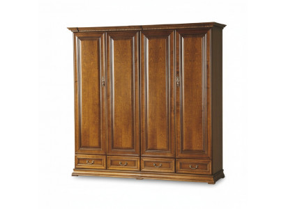 Classical wood cabinets wardrobe wall unit Italian furniture clothes