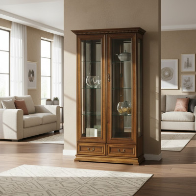 Classic showcase glass cabinet cupboard solid display cabinet showcases new R-W3