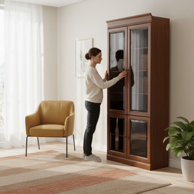 Classic cabinets showcase display cabinet glass cabinet wall unit model BA-4