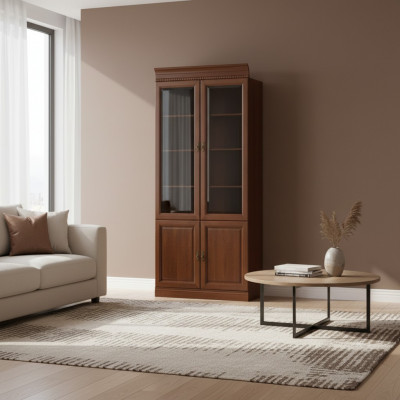 Classic cabinets, wardrobe showcase, display cabinet, glass wall unit model BA-2