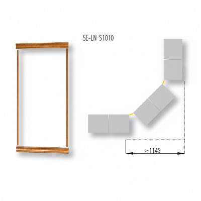 Classic crown molding set for bookcase cabinet system SE-LN-S1010