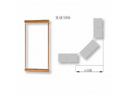 Classic crown molding set for bookcase cabinet system SE-LN-S1010