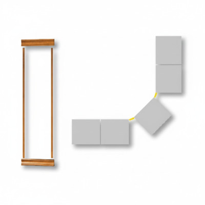 Classic crown molding set for bookshelf cabinet system SE-LN-S507