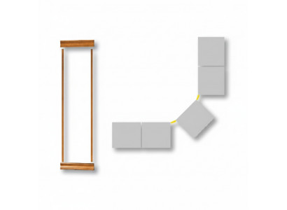 Classic crown molding set for bookshelf cabinet system SE-LN-S507