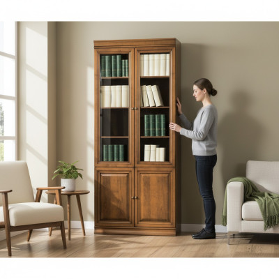 Classic cabinet bookcase bookshelf display cabinet glass cabinet