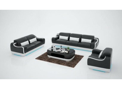 Leather sofa couch living room set 3+2+1 seater suite sofa furniture G8025D