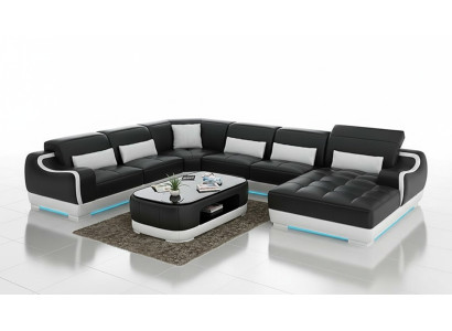 Leather sofa upholstery seat corner sofa set living room landscape couch G8025