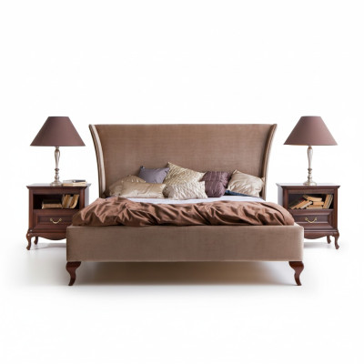 Classic bed beds double bed wooden bed country house - Model CL-1