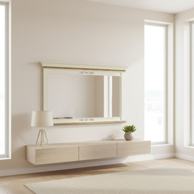 Mirror Wooden Frame Large Wall Mirror Classic Designer Mirror - Model FL-L2