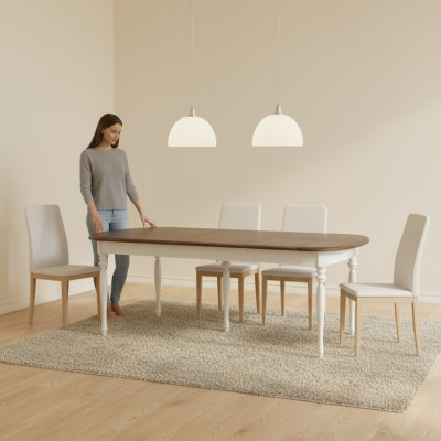 Large table dining table wooden table conference table extendable 290cm model FL-S1
