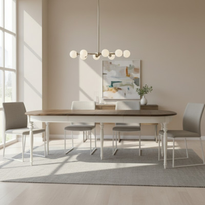 Large table dining table wooden table conference table extendable 290cm model FL-S1