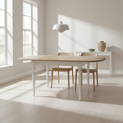 Large Table Dining Table Wooden Table Conference Table Extendable 190cm Model FL-S2